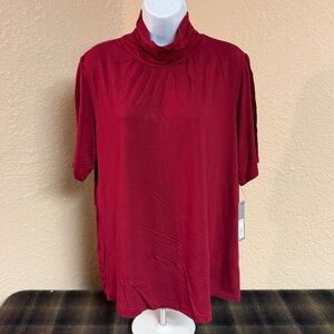 4/$15 Apt. 9 Essentials Rich Red Short Sleeve Top